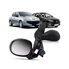 Retrovisor Externo 206 2001 a 2010 E 207 2008 a 2014 Regulagem Elétrico Direito Caroneiro RETROVEX