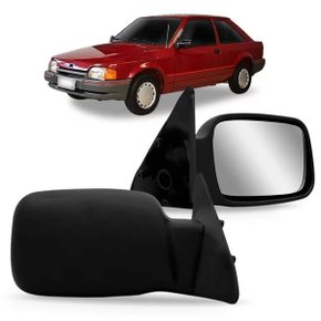 Retrovisor Escort Hobby 1987 Até 1992 Verona 1989 Até 1993 Fixo Preto Lado Esquerdo Motorista RETROVEX