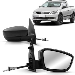 Retrovisor Externo Saveiro G5 2009 a 2012 Regulagem Interna Manual Lado Direito Caroneiro METAGAL