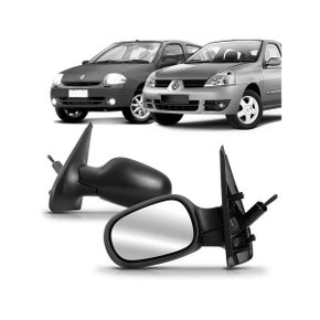 Retrovisor Externo Clio 2000 a 2012 com Controle Interno Manual Lado Direito Caroneiro MIRROR