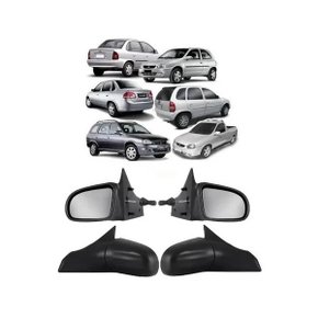 Retrovisor Externo Corsa 1994 a 2002 Classic 2003 a 2016 Corsa Wagon 1997 a 2001 Corsa Pick up 1995 a 2003 com Controle Interno Manual Lado Direito Caroneiro CODISA
