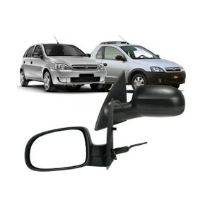 Retrovisor Externo Corsa 2002 a 2012 Montana 2003 a 2010 com Controle Interno Manual Lado Esquerdo Motorista MIRROR