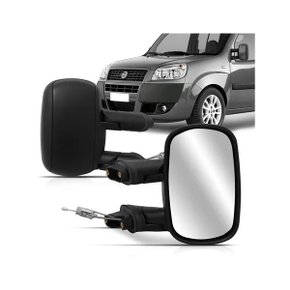 Retrovisor Externo Doblo 2002 a 2009 Com Controle Interno Manual Lado Esquerdo Motorista RETROVEX