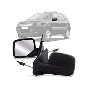 Retrovisor Externo Ecosport 2003 a 2012 Com Controle Interno Manual Lado Esquerdo Motorista MIRROR