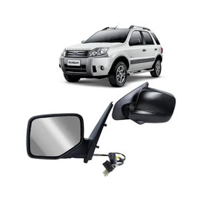Retrovisor Externo Ecosport 2003 a 2012 Regulagem Elétrico Lado Direito Caroneiro RETROVEX 