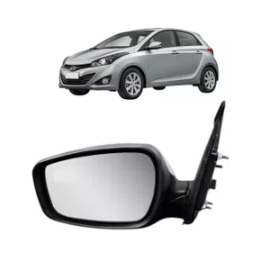 Retrovisor Externo HB20 2012 a 2019 C/C Eletrico Com Pisca Esquerdo