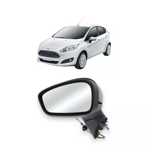 Retrovisor Externo New Fiesta Apos 2013 C/ Cont. Eletrico Esquerdo