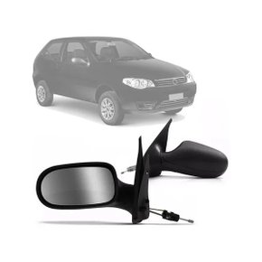Retrovisor Externo Palio 2 Portas Fire Economy 2011 a 2017 Strada 2011 a 2013 Com Controle Interno Manual Lado Esquerdo Motorista METAGAL