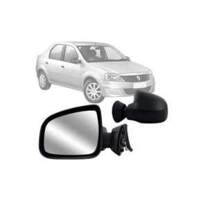 Retrovisor Externo Sandero 2009 a 2014 Logan 2009 a 2012 Com Controle Interno Elétrico Lado Direito Caroneiro MIRROR