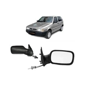 Retrovisor Externo Uno Fire 2001 a 2006 4 Portas Com Controle Interno Manual Lado Esquerdo Motorista RETROVEX
