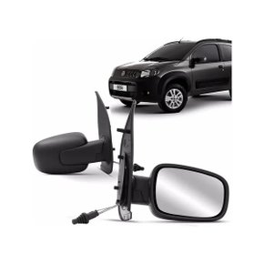 Retrovisor Externo Uno Vivace Way 2 Portas 2010 a 2014 Com Controle Interno Manual Lado Esquerdo Motorista RETROVEX