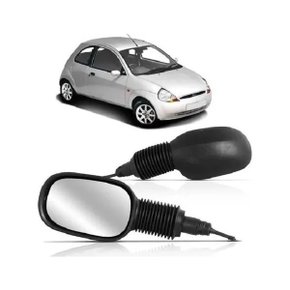 Retrovisor Externo Ford Ka 1997 a 2007 Com Controle Interno Manual Lado Esquerdo Motorista RETROVEX