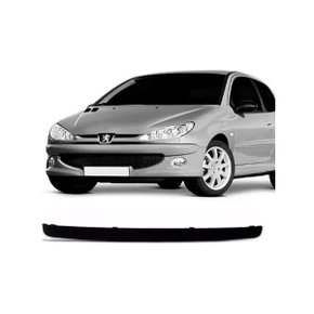 Spoiler Friso Dianteira Parachoque Peugeot 206 1998 a 2004 Preto Central