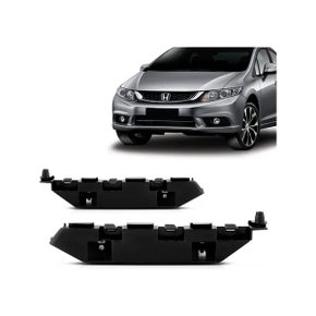 Suporte Guia Parachoque Dianteiro Civic 2012 a 2016 Esquerdo Motorista