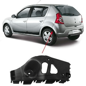 Suporte Guia Parachoque Traseiro Sandero 2007 a 2014 Direito Caroneiro