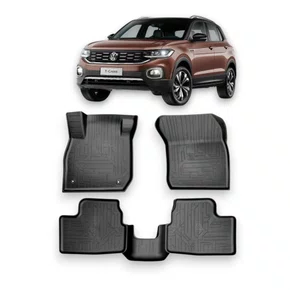Tapete Tipo Bandeja 4P Adaptavel T-Cross 2019 a 2025 5PC