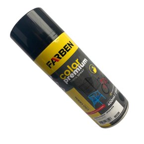 Tinta Spray Preto Fosco Uso Geral 400ml FARBEN