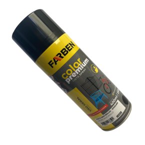 Tinta Spray Preto Semi Brilho Uso Geral 400ml FARBEN