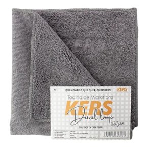 Toalha De Microfibra Dual Loop 40x40 360GSM Cinza KERS