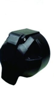 Tomada Fêmea Engate Reboque Preta 6 Polos Redonda 12v 
