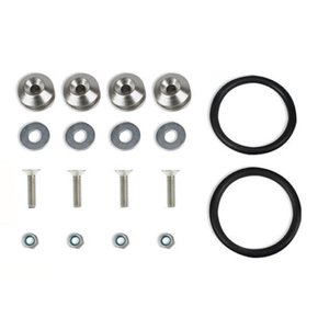 Trava De Parachoque Anilha Quick Release Aplicação Com Parafusos PRATA P2