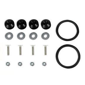 Trava De Parachoque Anilha Quick Release Aplicação Com Parafusos PRETA P2