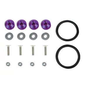 Trava De Parachoque Anilha Quick Release Aplicação Com Parafusos ROXO P2