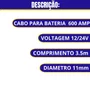 Cabo Auxiliar De Partida ( Cabo De Chupeta) 600 Amperes 3,5MT SW
