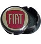 Calotinha Centro Tampa Roda Linha Fiat Com Emblema Resinado Vermelho 1 Unidade
