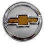 Calotinha Centro Tampa Roda Linha GM 51mm Prata Com Emblema Relevo Dourado 1 Unidade