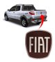Emblema Logo Marca Fiat Strada 2008 a 2019 Maçaneta Tampa Adesivo Vermelho