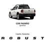 Emblema ROBUST Saveiro G7 G8 2017 a 2022 Adesivo Preto Grande