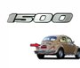 Emblema 1500 Linha VW Tampa Motor Fusca Kombi Cinza