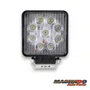 Farol Auxiliar LED Quadrado Fino Universal 12/24V 27W 9 Leds 6000K
