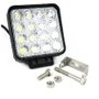 Farol Auxiliar Milha Auxiliar Led Quadrado 12/24v 48W 16 Leds 6000k 