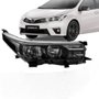 Farol Corolla 2015 a 2017 Máscara Negra Sem Projetor Direito Caroneiro