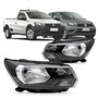 Farol Gol Voyage G8 2018 a 2022 Saveiro G7 G8 2017 a 2022 Mascara Negra Foco Simples Friso Preto Lado Esquerdo Motorista