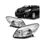 Farol Sandero 2012 a 2014 Máscara Cromado Esquerdo Motorista
