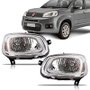Farol Uno Attractive Way Drive 2015 a 2019 Máscara Cromada Lado Esquerdo Motorista