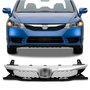 Grade Dianteira Radiador Honda Civic 2009 a 2011 Preto Com Moldura Cromado e Emblema