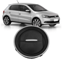 Grade Difusor Saida Ar Painel Gol Voyage Parati Saveiro G5 e G6 Preto Com Botão e Aro Prata  