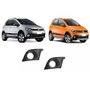 Grade Milha Parachoque Dianteiro Crossfox Spacecross 2010 a 2014 Com Furo Preto Esquerdo