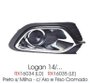 Grade Milha Parachoque Dianteiro Logan 2015 a 2019 Sem Furo Preto e Cromado Esquerdo