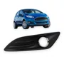 Grade Milha Parachoque Dianteiro New Fiesta 2013 a 2017 Com Furo Preto Arco Cromado Esquerdo