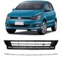 Grade Parachoque Dianteiro Central Fox Spacefox 2015 a 2019 Preto Com Friso Prata 