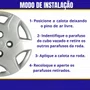 Jogo Calota Aro 13 Celta Prisma 2000 Até 2015 Cubo Baixo