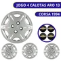 Jogo Calota Aro 13 Corsa Corsa Hatch, Sedan 1994 Até 2002 