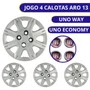Jogo Calota Aro 13 Fiat Uno Way Economy 1987 Até 2009