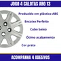 Jogo Calota Aro 13 Fiat Uno Way Economy 1987 Até 2009