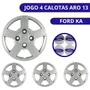Jogo Calota Aro 13 Ford Ka 2008 Até 2012 